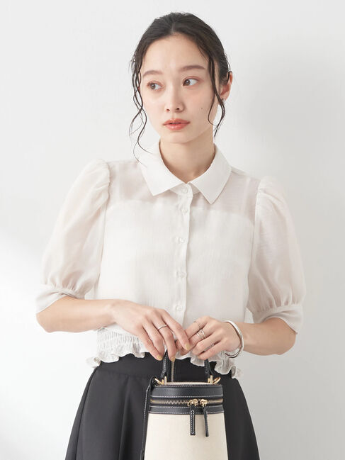 earth music&ecology「SET2点シアークロップドシャツ&times;シャーリングタンク」|シャツ・ブラウス|