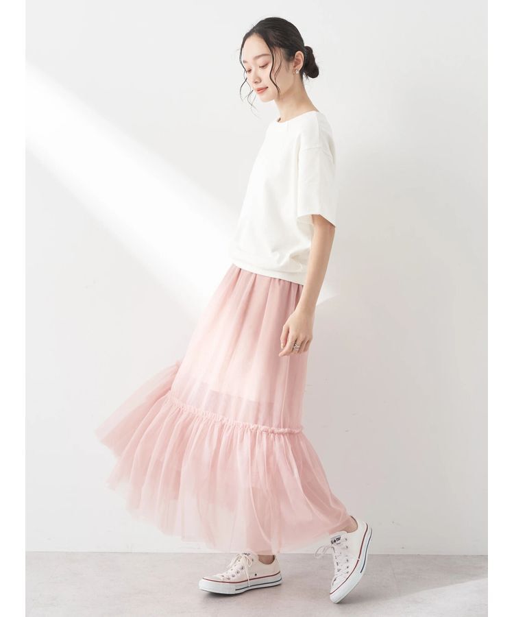 earth music&ecology「ティアードチュールスカート」|スカート|