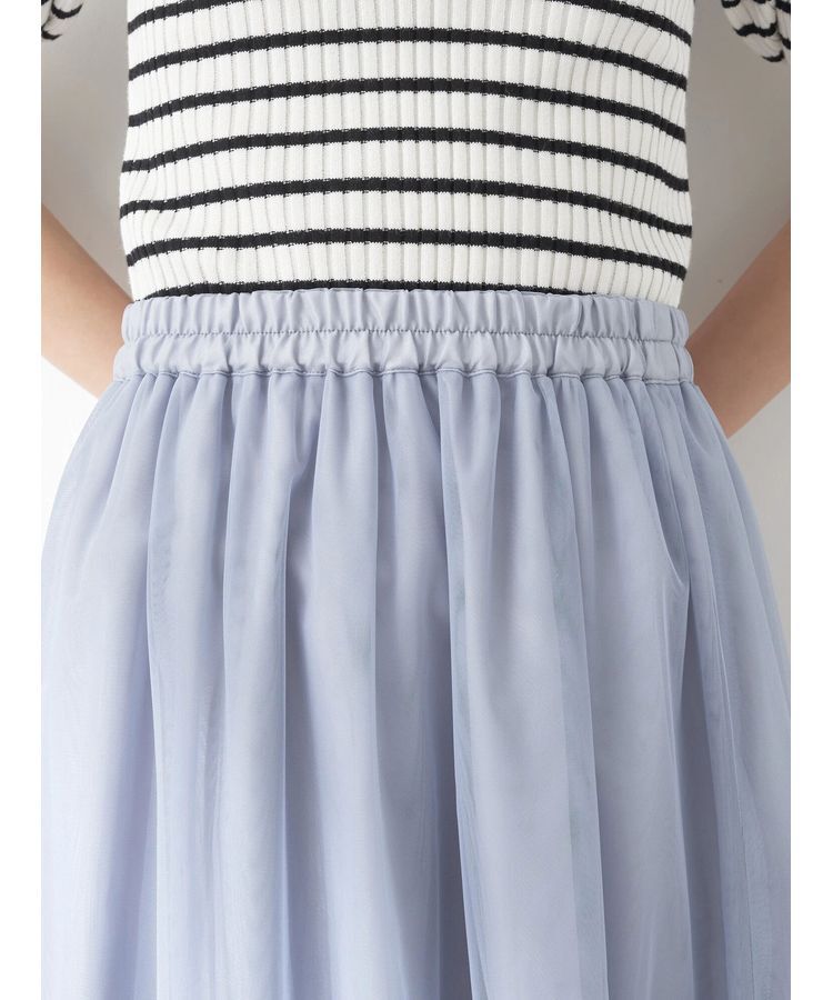 earth music&ecology「ティアードチュールスカート」|スカート|
