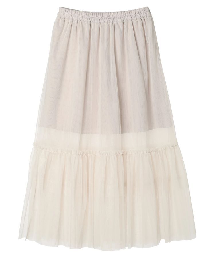 earth music&ecology「ティアードチュールスカート」|スカート|