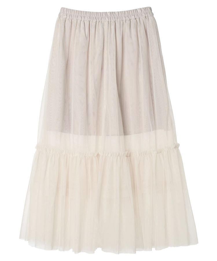 earth music&ecology「ティアードチュールスカート」|スカート|