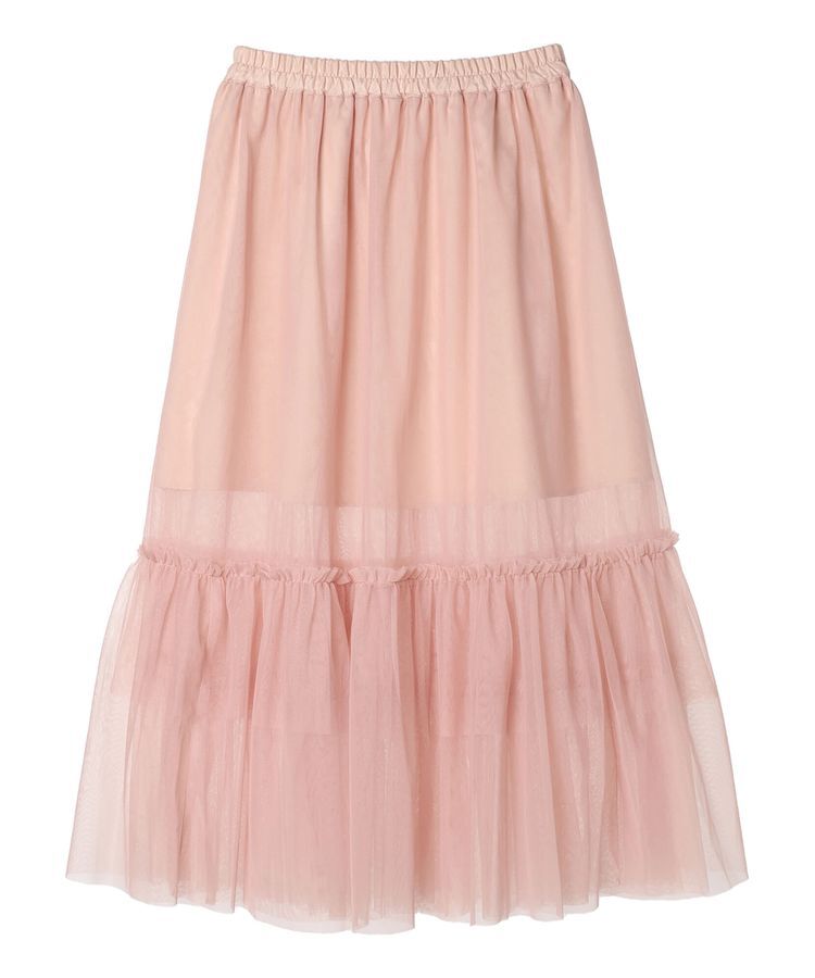 earth music&ecology「ティアードチュールスカート」|スカート|