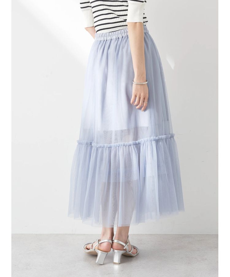 earth music&ecology「ティアードチュールスカート」|スカート|