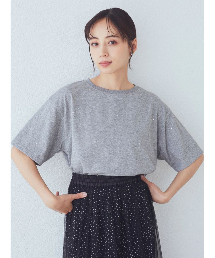 earth music&ecology「キラキララインストーンプルオーバー」|Tシャツ・カットソー|