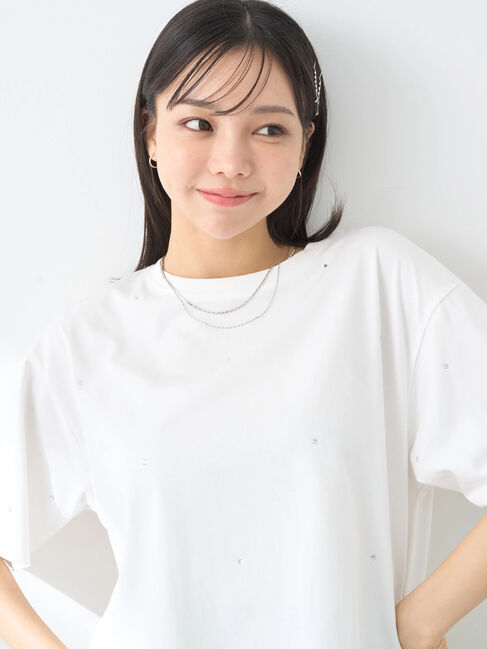 earth music&ecology「キラキララインストーンプルオーバー」|Tシャツ・カットソー|