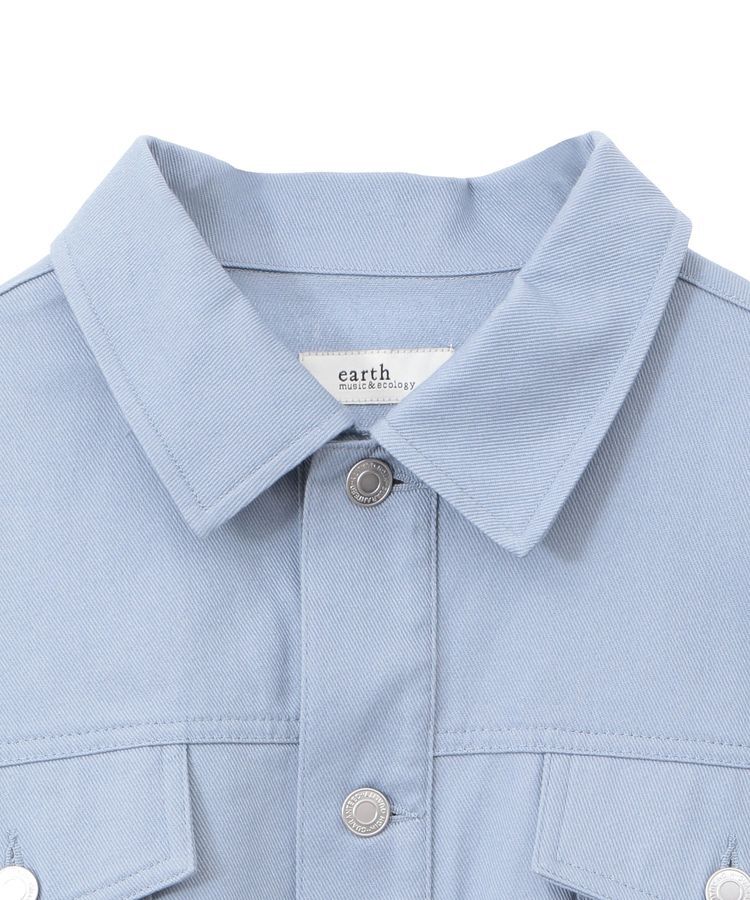 earth music&ecology「チュールレイヤードバックレースアップジャケット」|テーラードジャケット|