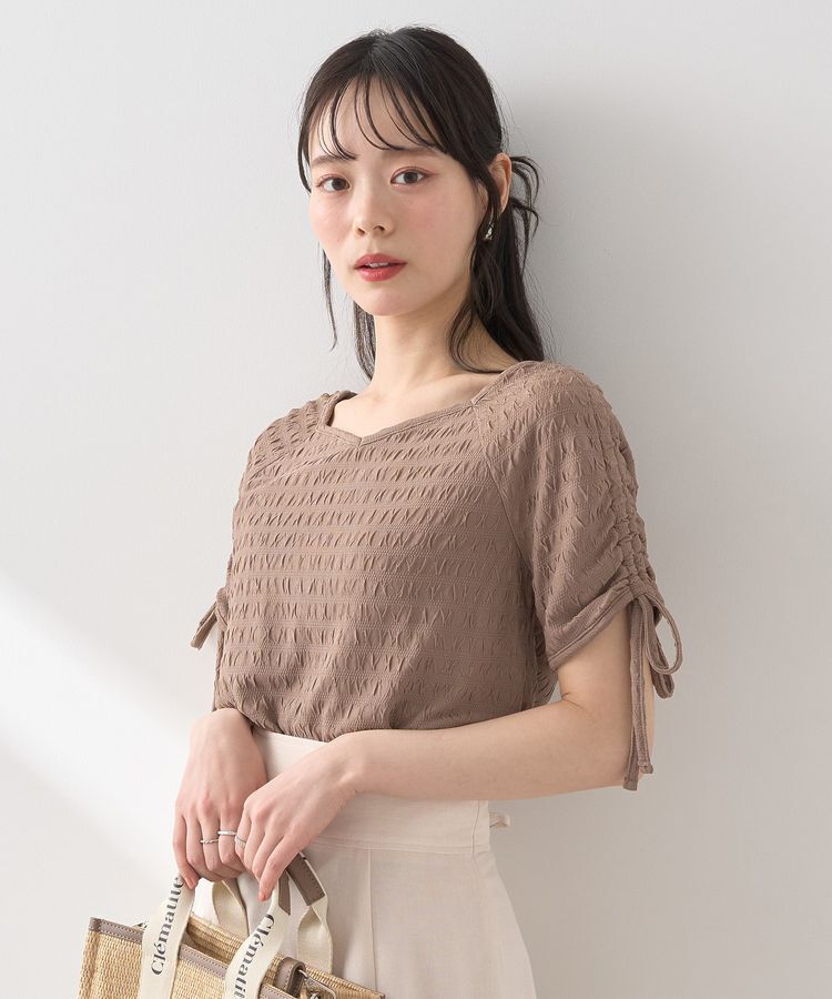 earth music&ecology「ハートネックドロストスリーブプルオーバー」|Tシャツ・カットソー|