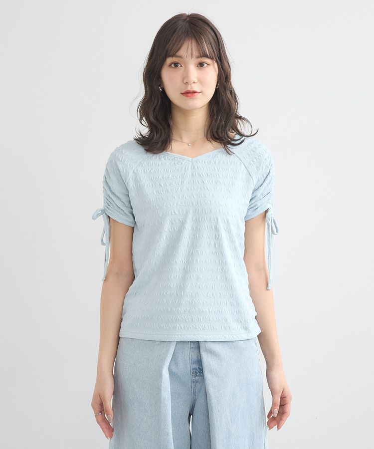 earth music&ecology「ハートネックドロストスリーブプルオーバー」|Tシャツ・カットソー|