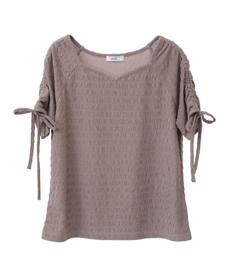 earth music&ecology「ハートネックドロストスリーブプルオーバー」|Tシャツ・カットソー|