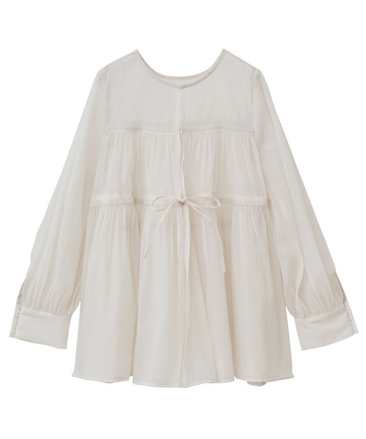 earth music&ecology「フロントリボンシアーチュニック」|シャツ・ブラウス|