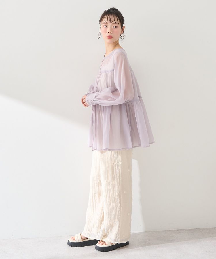 earth music&ecology「フロントリボンシアーチュニック」|シャツ・ブラウス|