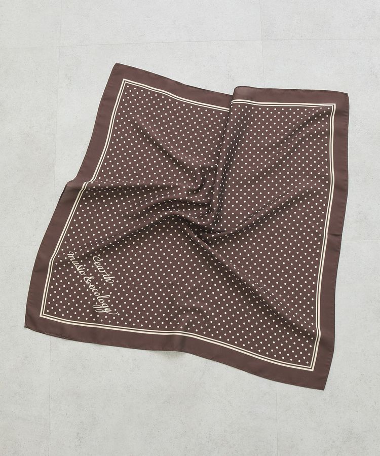 earth music&ecology「アソートプリントスカーフ」|バンダナ・スカーフ|Brown