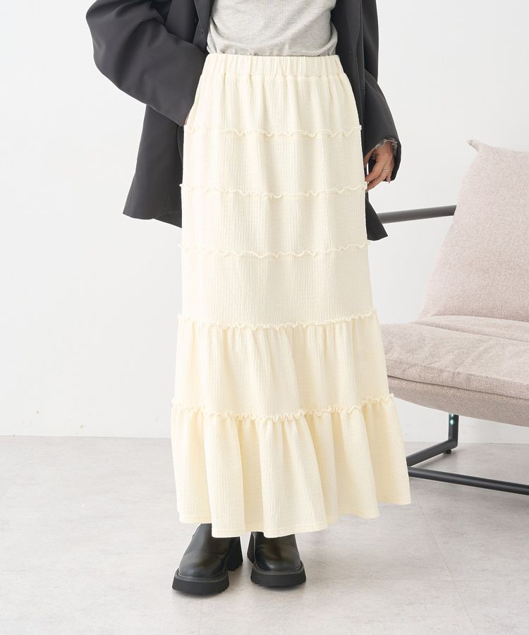 earth music&ecology「メロー切替フレアスカート」|フレア|