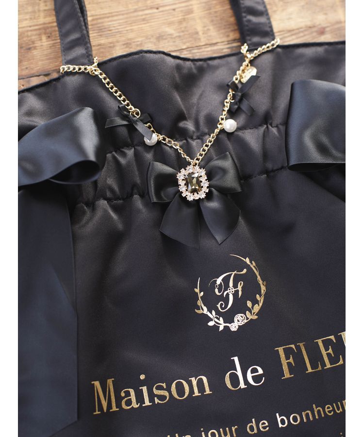 Maison de FLEUR「ダブルリボンギャザートートバッグ」|トートバッグ|