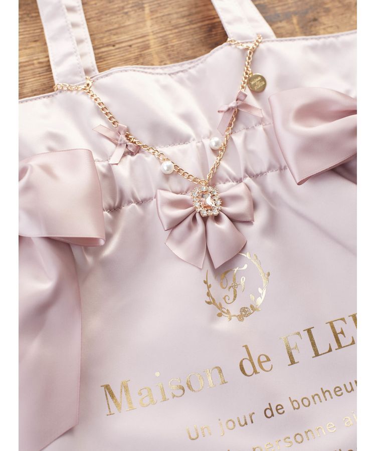 Maison de FLEUR「ダブルリボンギャザートートバッグ」|トートバッグ|