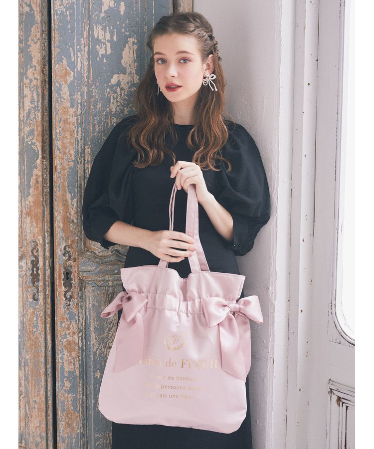 Maison de FLEUR「ダブルリボンギャザートートバッグ」|トートバッグ|