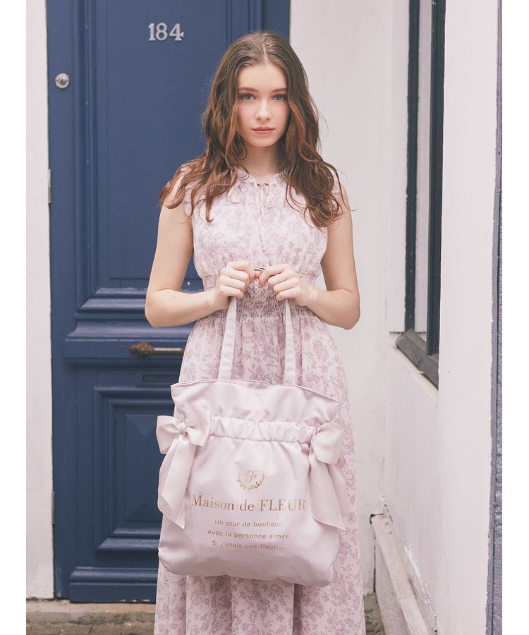 Maison de FLEUR「ダブルリボンギャザートートバッグ」|トートバッグ|