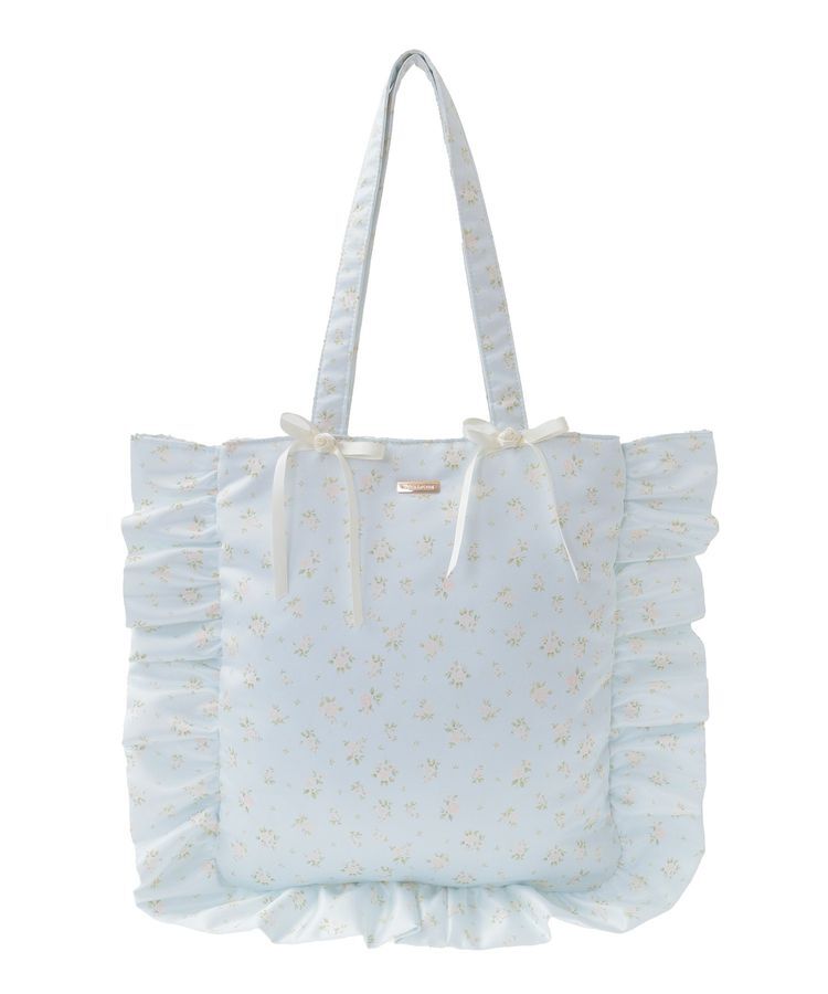 Maison de FLEUR「ローズプリントフリルトートバッグ」|トートバッグ|