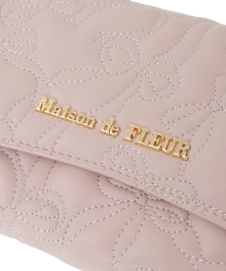 Maison de FLEUR「リボンキルティングロングウォレット」|財布|
