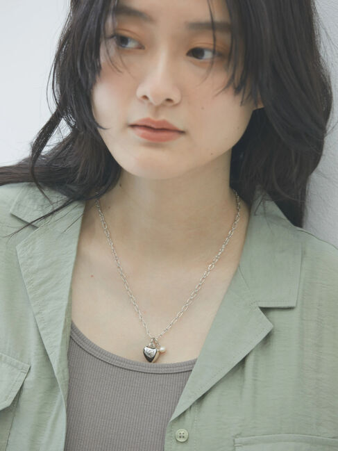  「【WEB限定】プックリハートネックレス」|ネックレス|