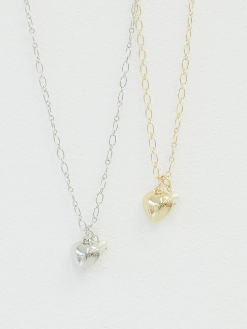  「【WEB限定】プックリハートネックレス」|ネックレス|