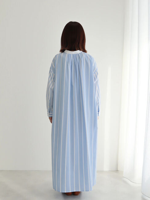  「【WEB限定・小柄女性向け】イージーケアストライプワンピース」|ワンピース|