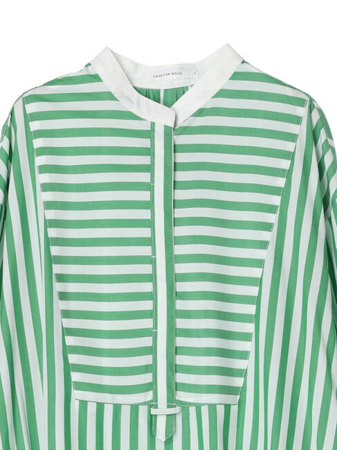  「【WEB限定・小柄女性向け】イージーケアストライプワンピース」|ワンピース|