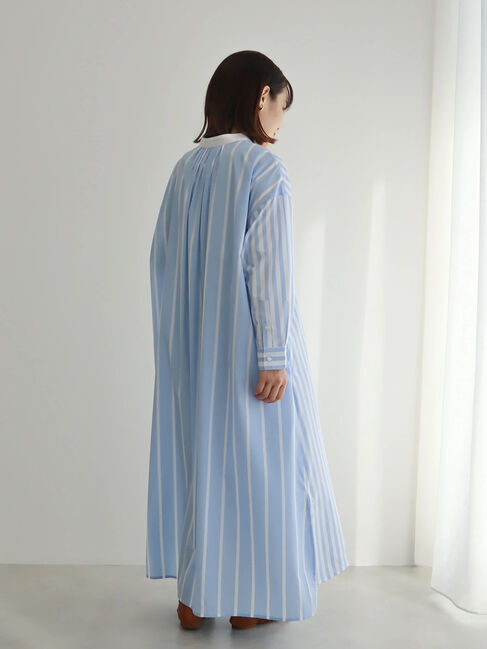  「【WEB限定・小柄女性向け】イージーケアストライプワンピース」|ワンピース|