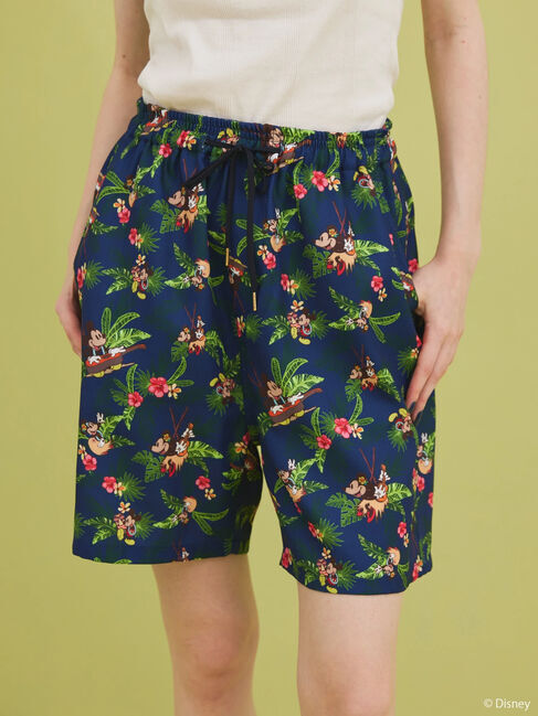  「総柄アロハショートパンツ/Disney」|その他|ネイビー