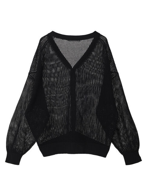 AMERICAN HOLIC「メッシュVネックニットカーディガン」|カーディガン|