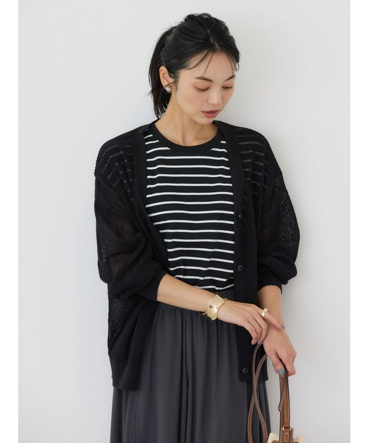 AMERICAN HOLIC「メッシュVネックニットカーディガン」|カーディガン|