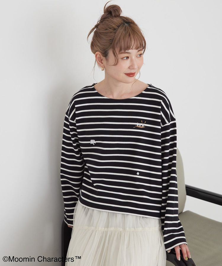 AMERICAN HOLIC「【WEB限定】Moomin ボーダートップス」|Tシャツ・カットソー|Black