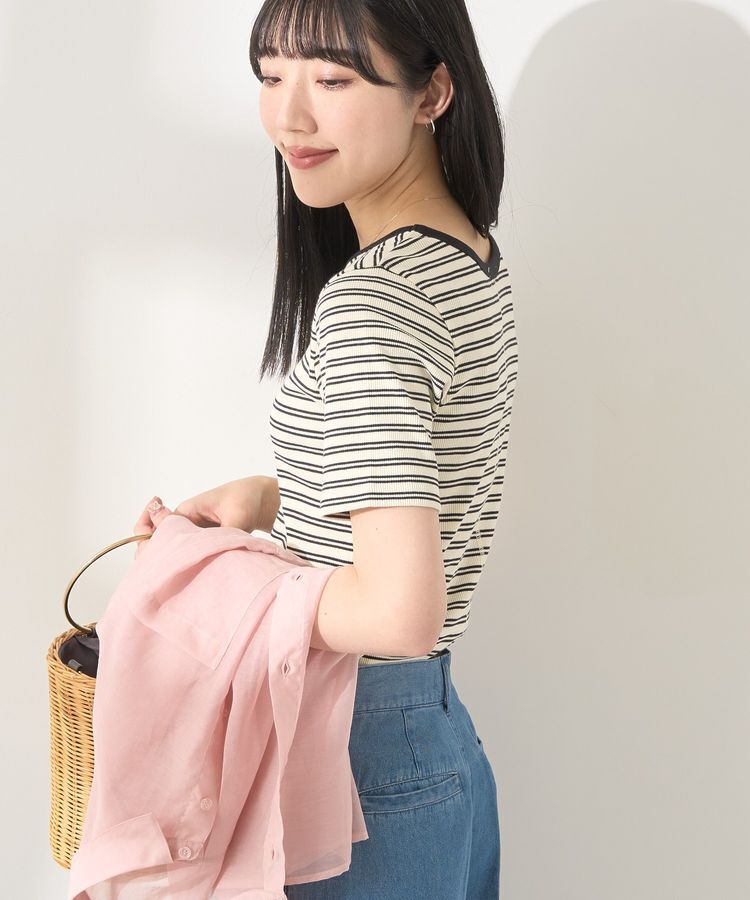 AMERICAN HOLIC「リブ5分袖トップス」|Tシャツ・カットソー|