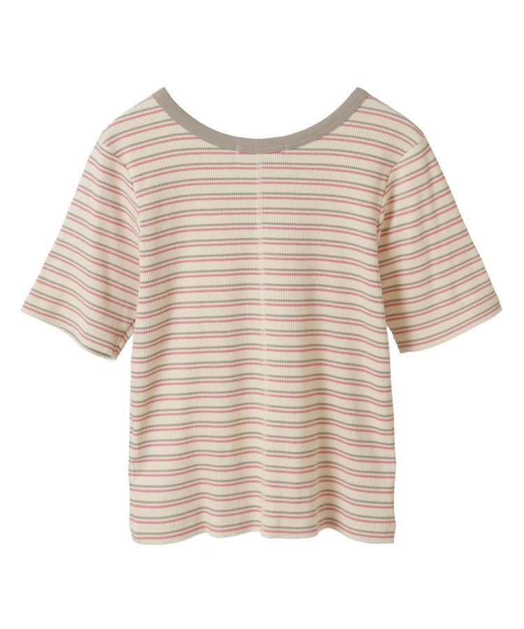 AMERICAN HOLIC「リブ5分袖トップス」|Tシャツ・カットソー|