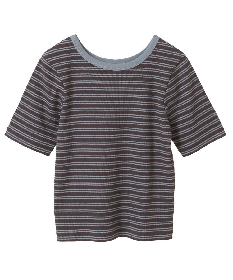 AMERICAN HOLIC「リブ5分袖トップス」|Tシャツ・カットソー|