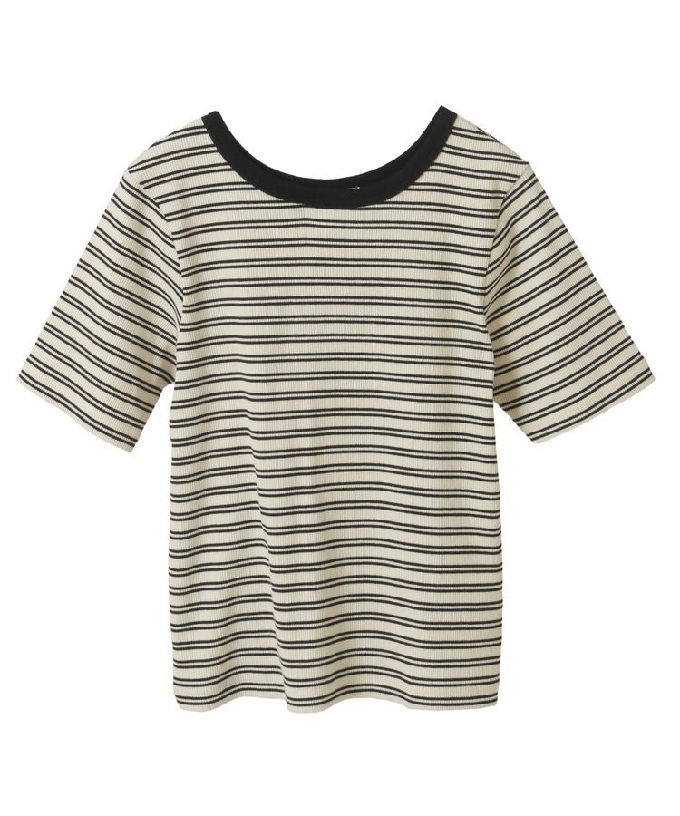 AMERICAN HOLIC「リブ5分袖トップス」|Tシャツ・カットソー|