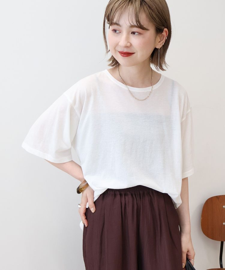 AMERICAN HOLIC「シアーボックスTシャツ」|Tシャツ・カットソー|Off White