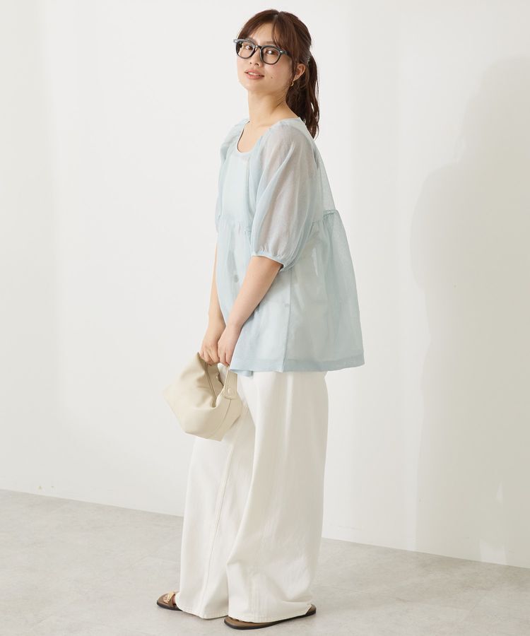 AMERICAN HOLIC「シアーパフスリーブニットプルオーバー」|ニット・セーター|