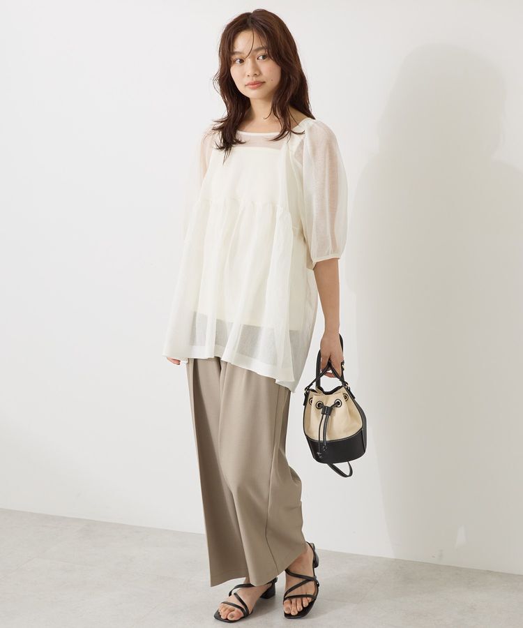 AMERICAN HOLIC「シアーパフスリーブニットプルオーバー」|ニット・セーター|