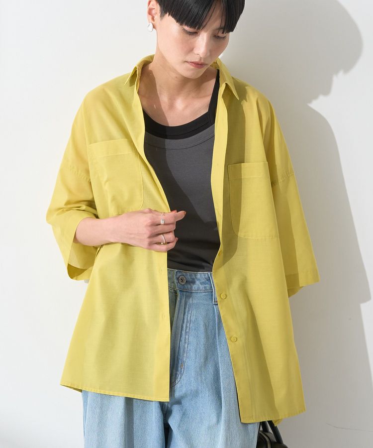 AMERICAN HOLIC「イージーケア+接触冷感Wポケットオーバーシャツ」|シャツ・ブラウス|