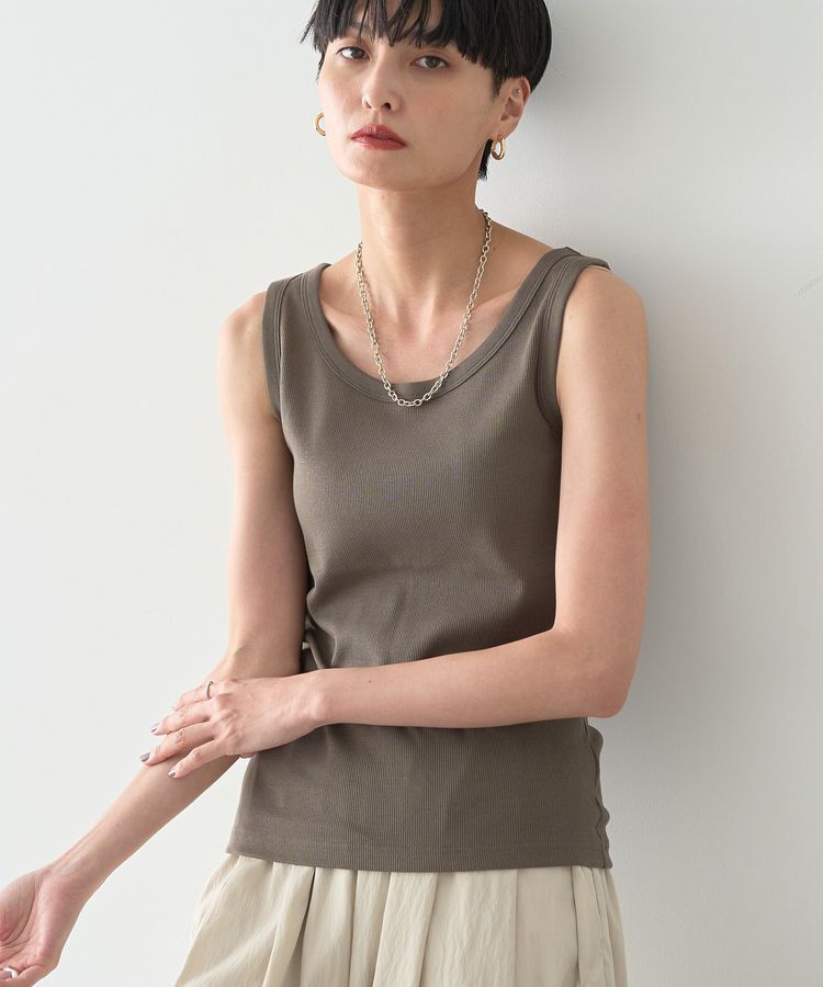 AMERICAN HOLIC「テレコタンクトップ」|インナー|Mocha