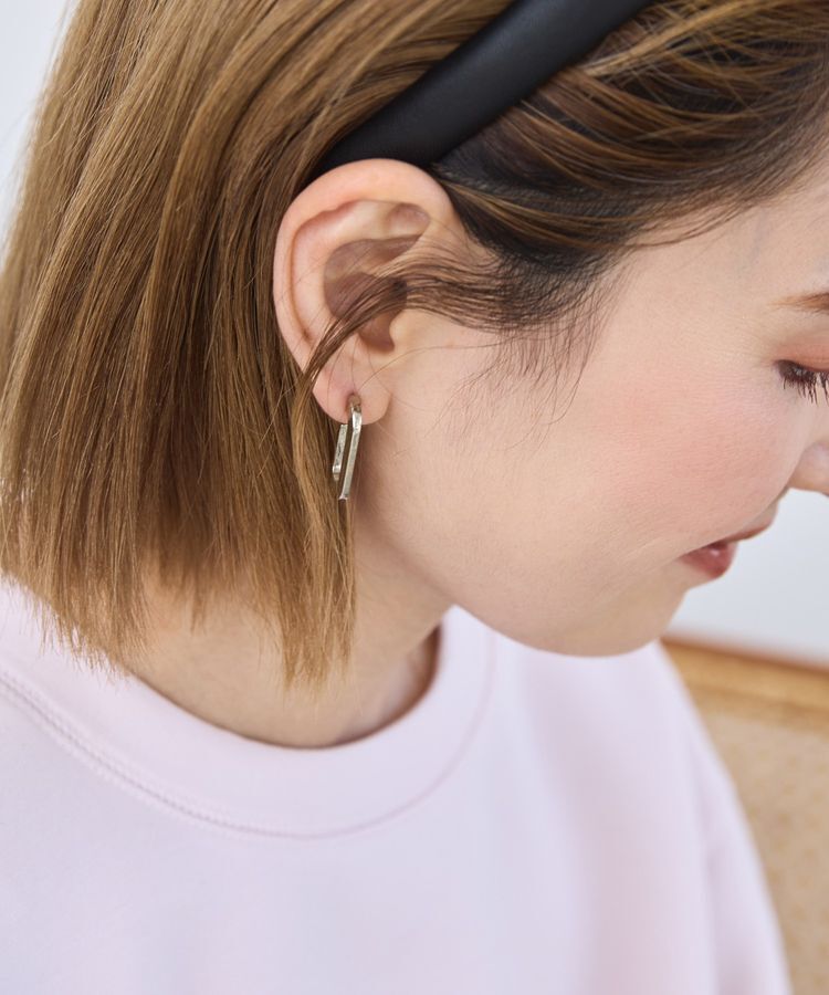 AMERICAN HOLIC「メタルオーバルピアス」|ピアス|Silver