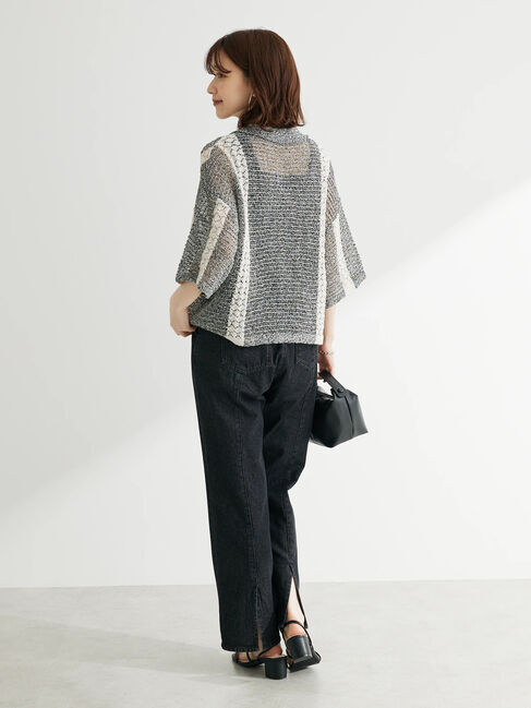 armonia「ブークレー微配色5分袖カーディガン」|カーディガン|