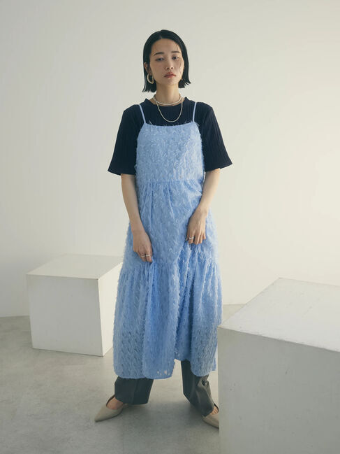 armonia「armonia.フェザージャガードキャミワンピース」|ワンピース|Blue