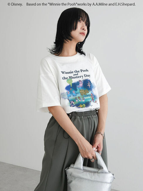 Green Parks「Winnie　the　Pooh/ラメプリント半袖TEE」|Tシャツ・カットソー|