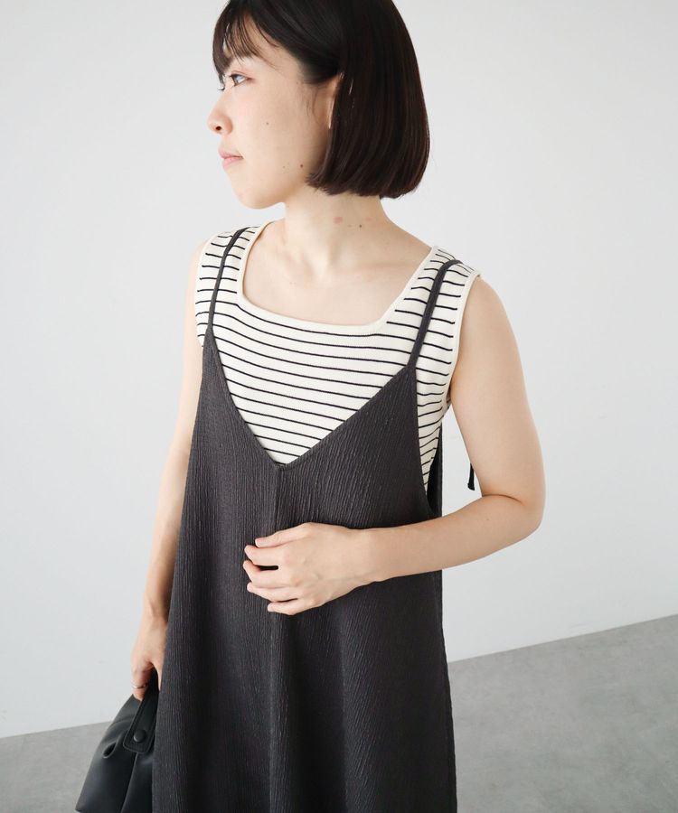 Green Parks「BESTPRICE　表面感カットキャミワンピース」|ワンピース|