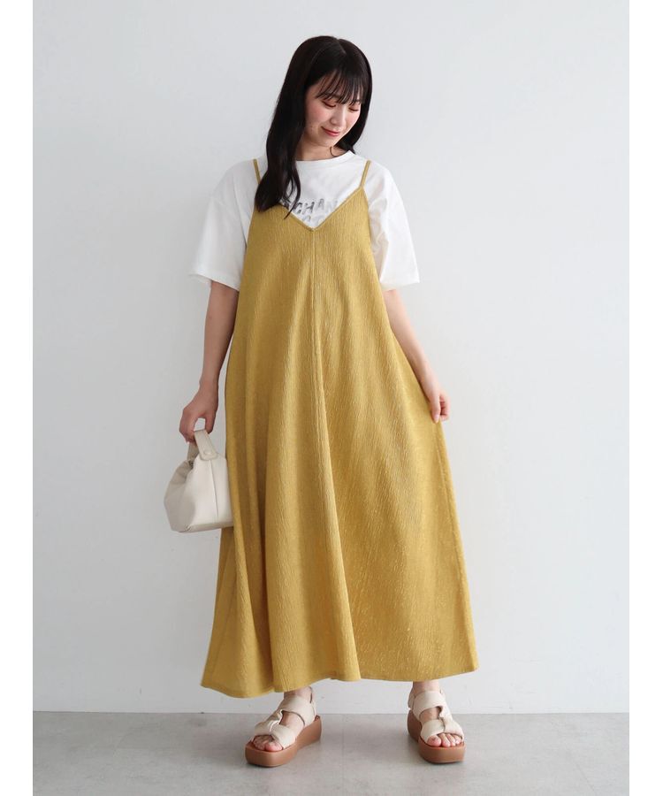 Green Parks「BESTPRICE　表面感カットキャミワンピース」|ワンピース|