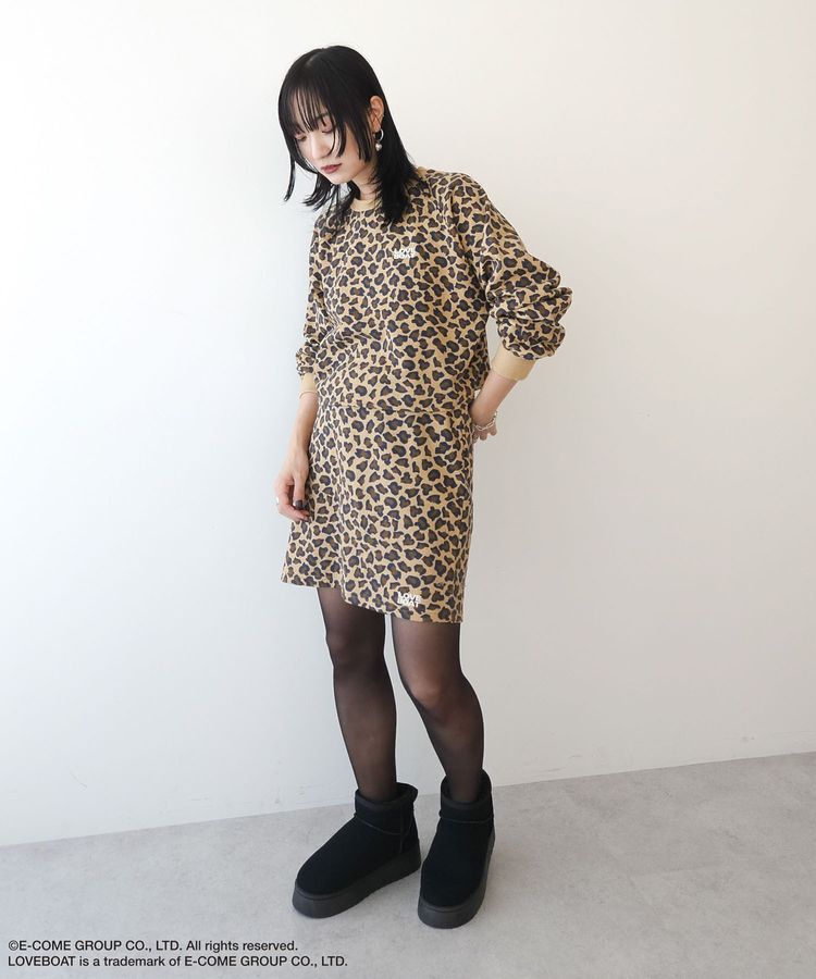 Green Parks「■LOVEBOAT ロゴ刺繍スウェットミニスカート」|タイト|