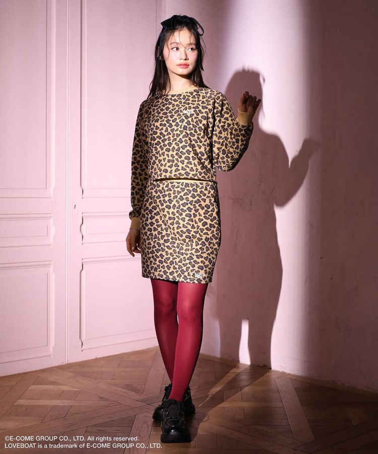 Green Parks「■LOVEBOAT ロゴ刺繍スウェットミニスカート」|タイト|