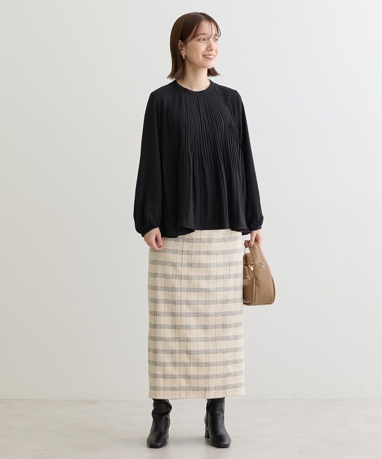 Green Parks「・ELENCARE DUE チェックナロースカート」|タイト|